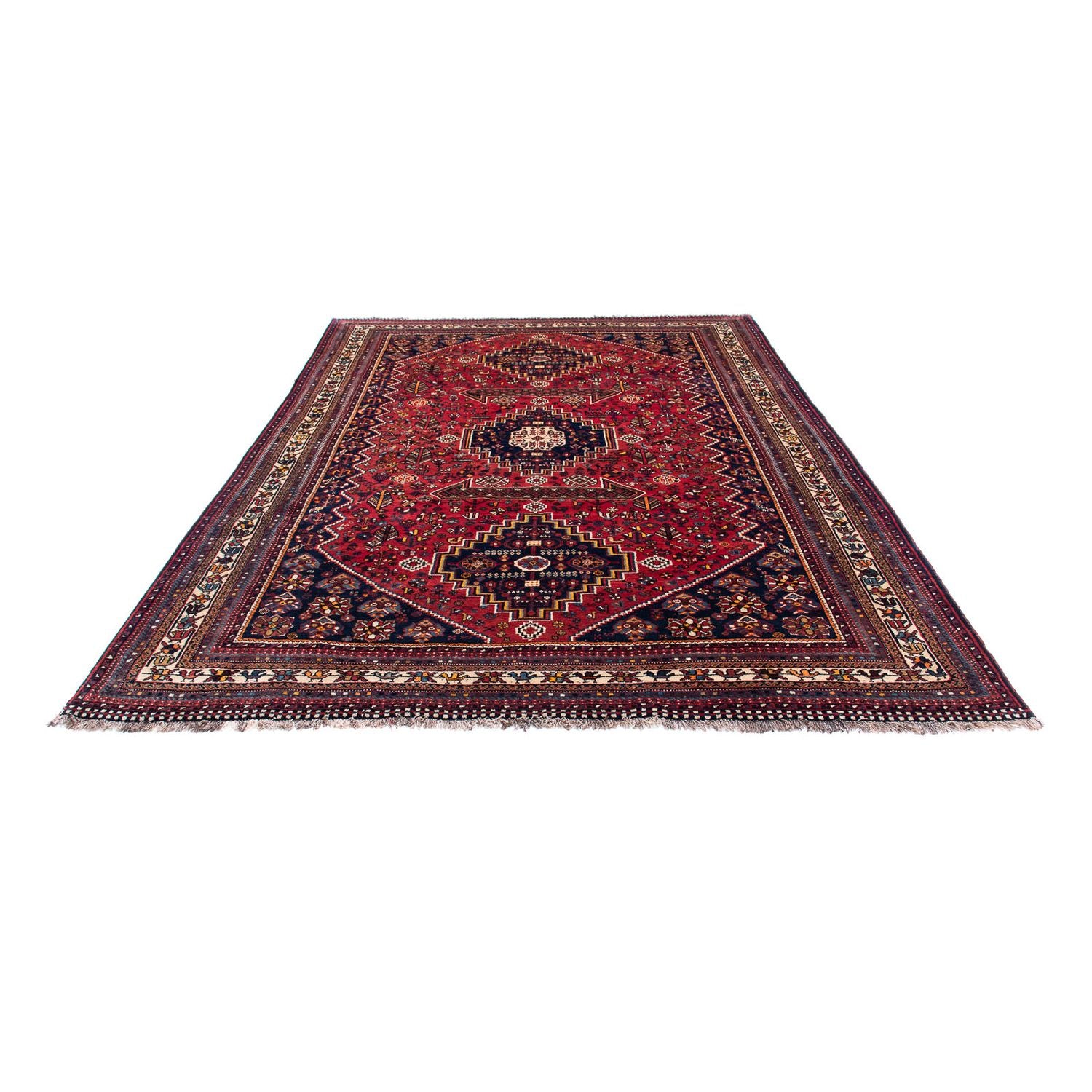 Persisk tæppe - Nomadisk - 320 x 226 cm - mørkerød