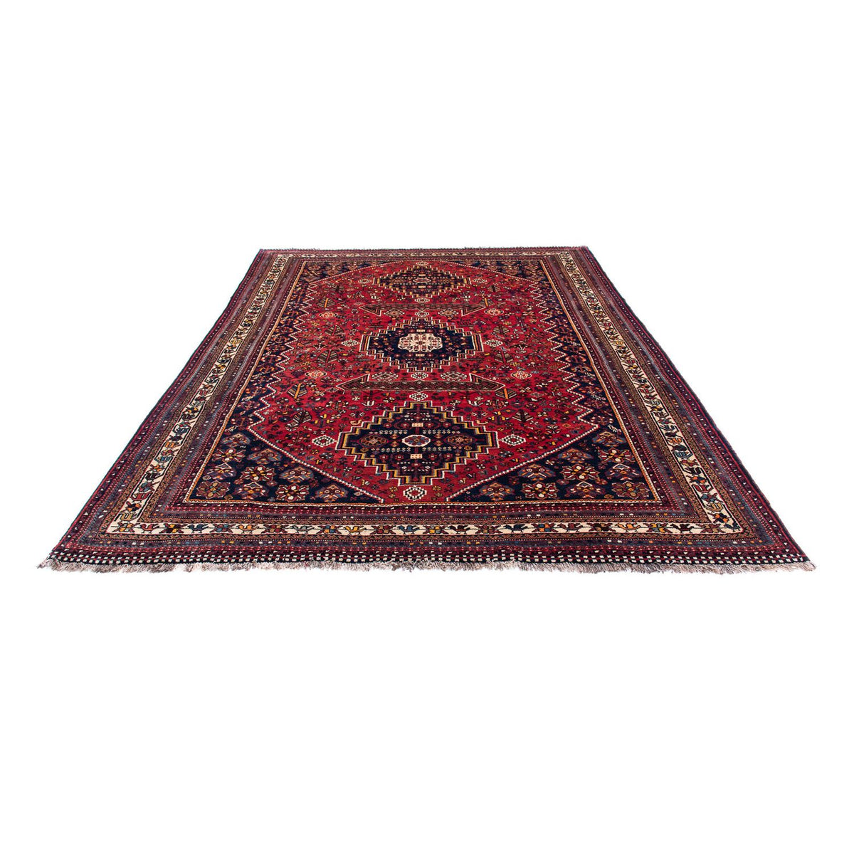 Persisk tæppe - Nomadisk - 320 x 226 cm - mørkerød