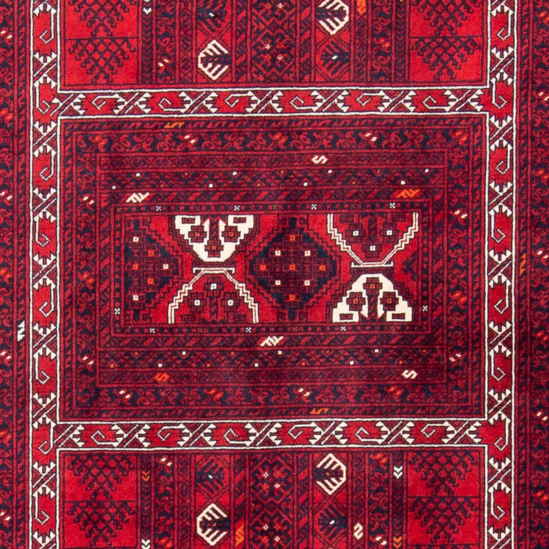Turkaman-tæppe - 249 x 160 cm - mørkerød