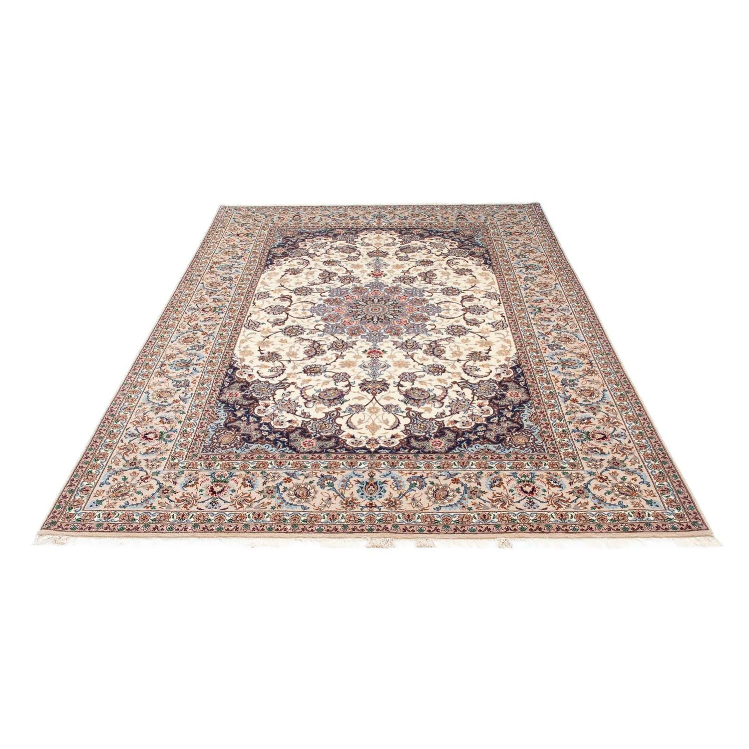 Persisk tæppe - Isfahan - Premium - 242 x 155 cm - beige
