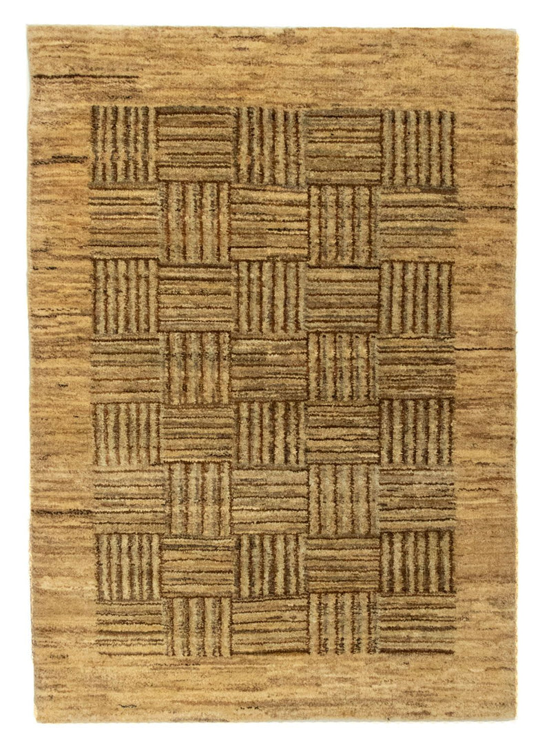 Gabbeh-tæppe - Indus - 93 x 65 cm - lys brun