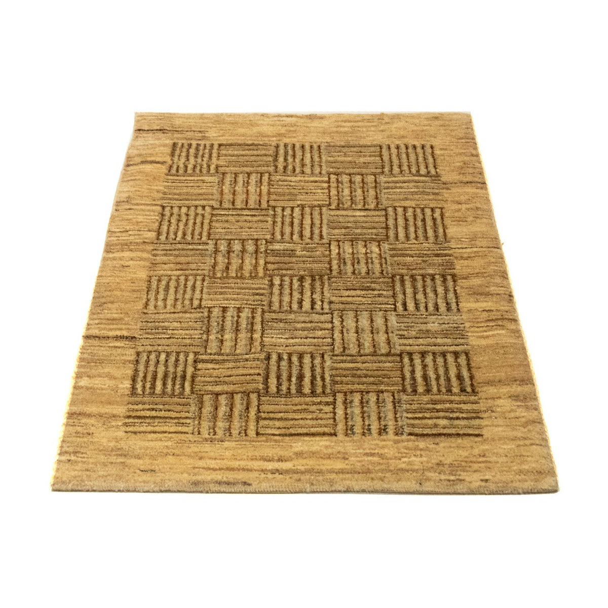 Gabbeh-tæppe - Indus - 93 x 65 cm - lys brun