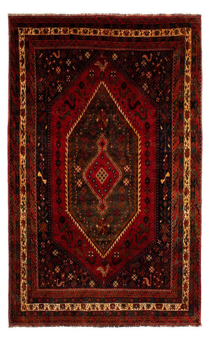 Persisk tæppe - Nomadisk - 312 x 208 cm - mørkerød