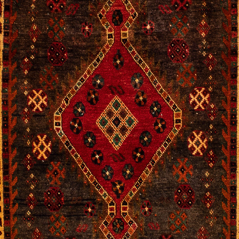 Persisk tæppe - Nomadisk - 312 x 208 cm - mørkerød