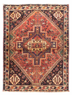 Persisk tæppe - Nomadisk - 154 x 114 cm - lysrød