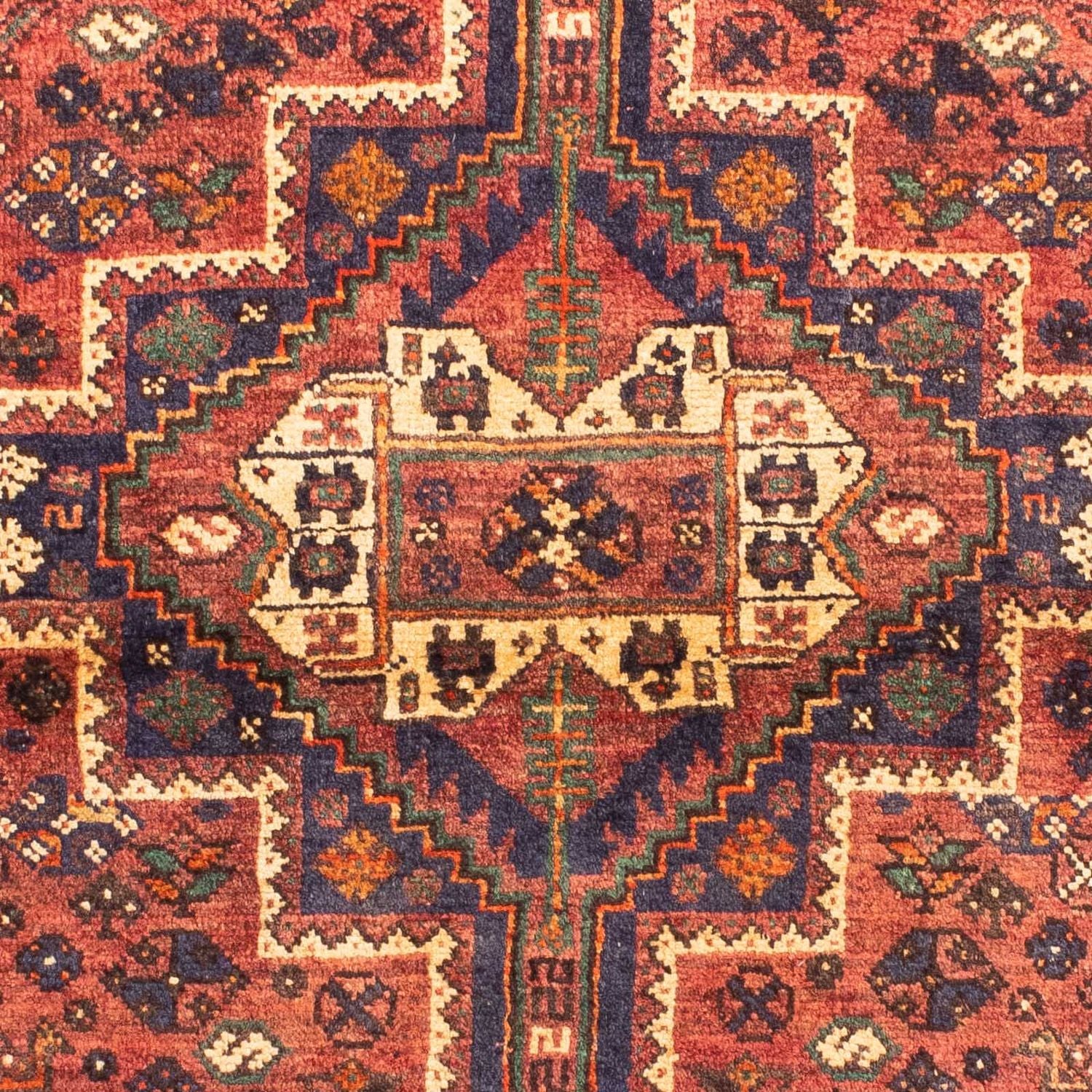 Persisk tæppe - Nomadisk - 154 x 114 cm - lysrød