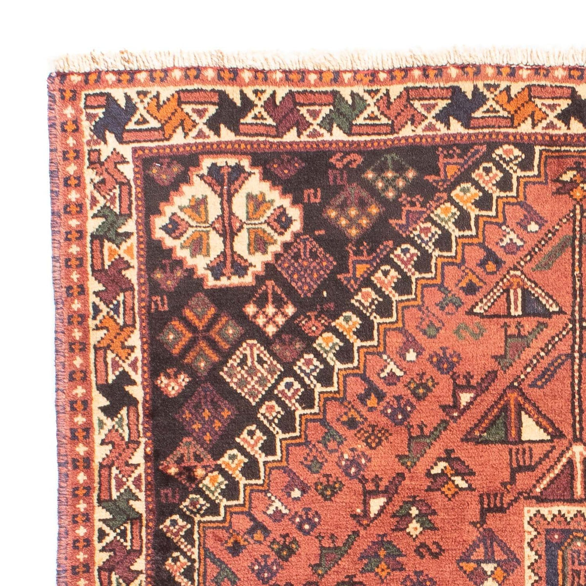 Persisk tæppe - Nomadisk - 161 x 108 cm - lysrød