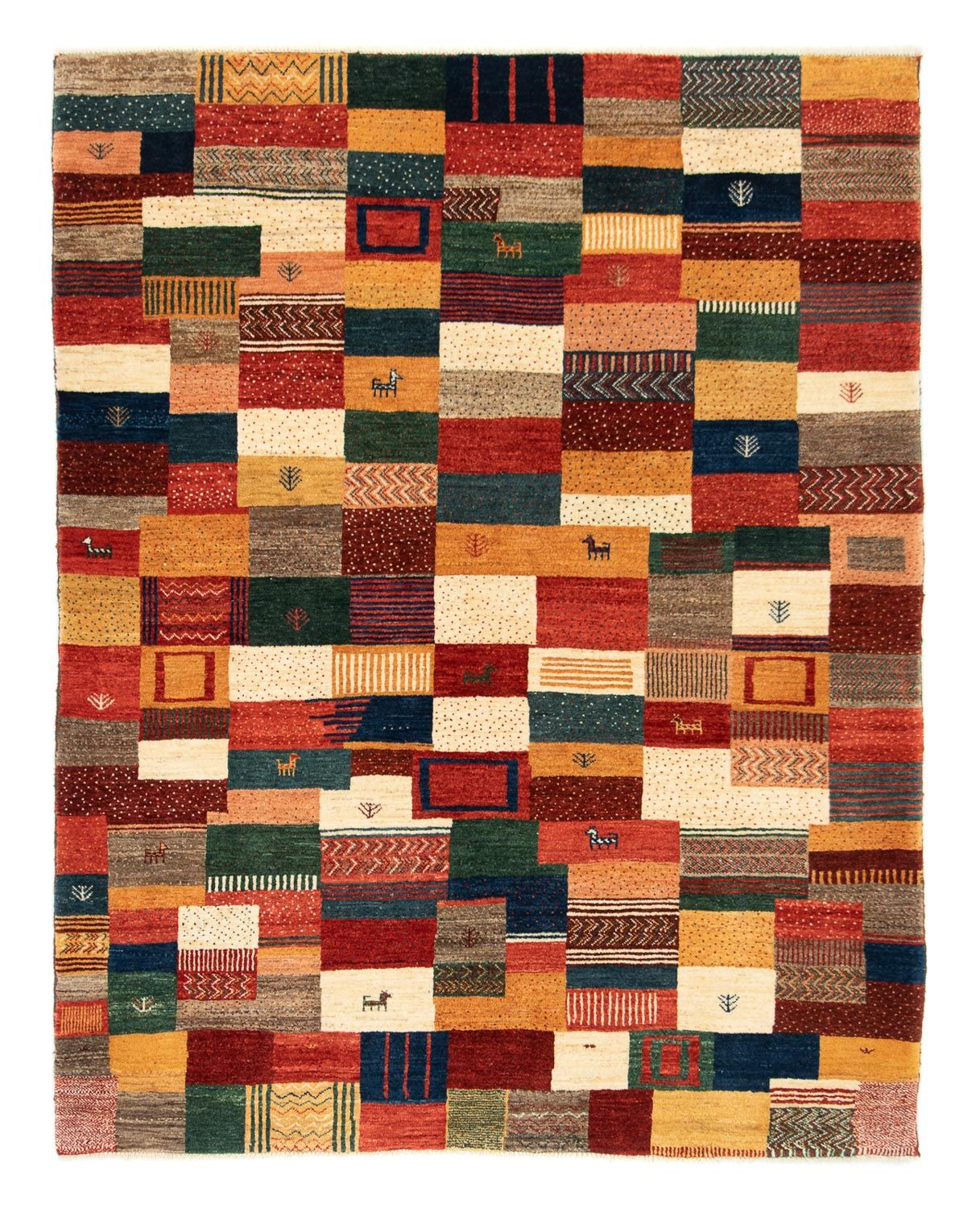 Persisk tæppe - Nomadisk - 194 x 150 cm - flerfarvet