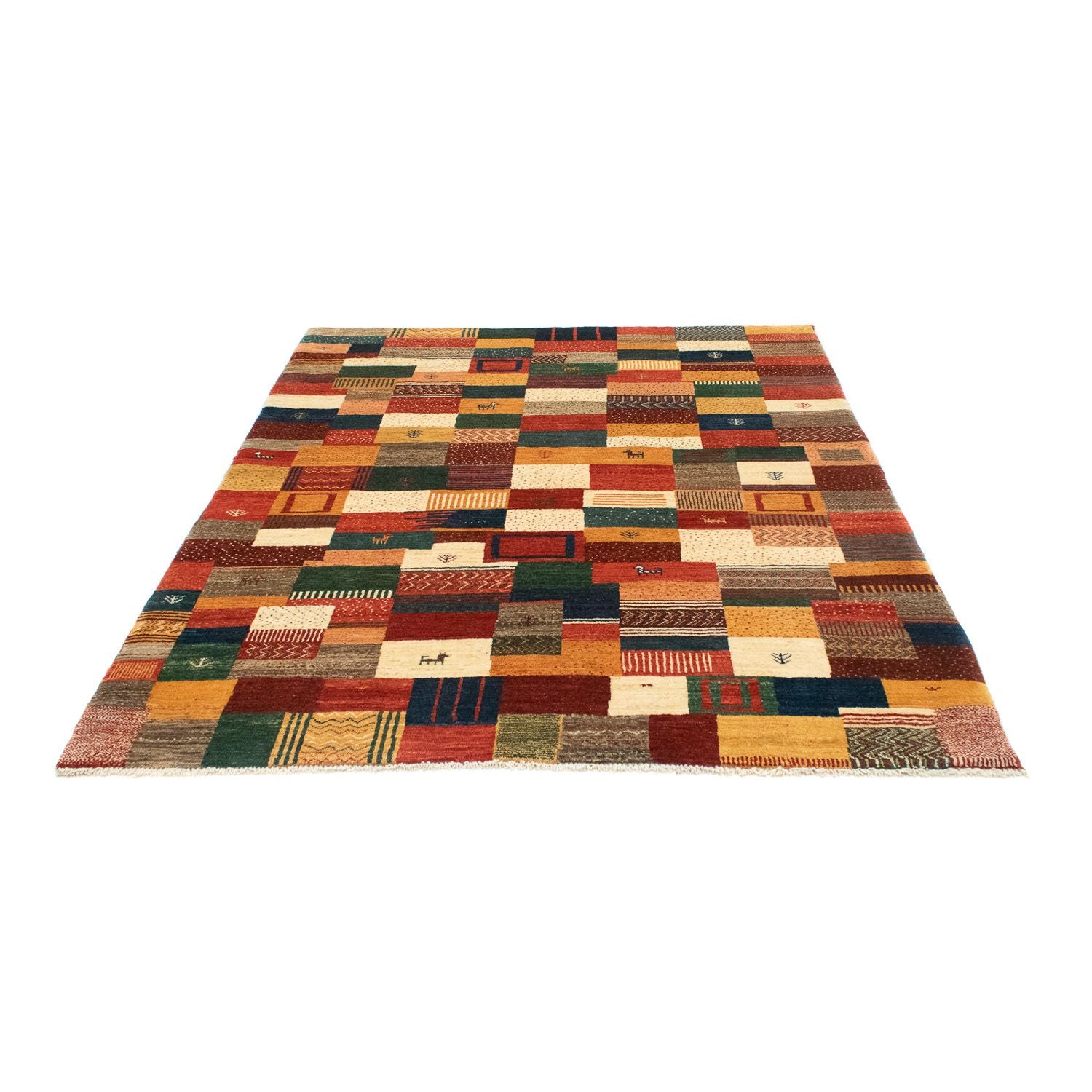 Persisk tæppe - Nomadisk - 194 x 150 cm - flerfarvet
