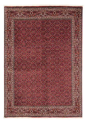 Persisk tæppe - Bijar - 231 x 170 cm - mørkerød