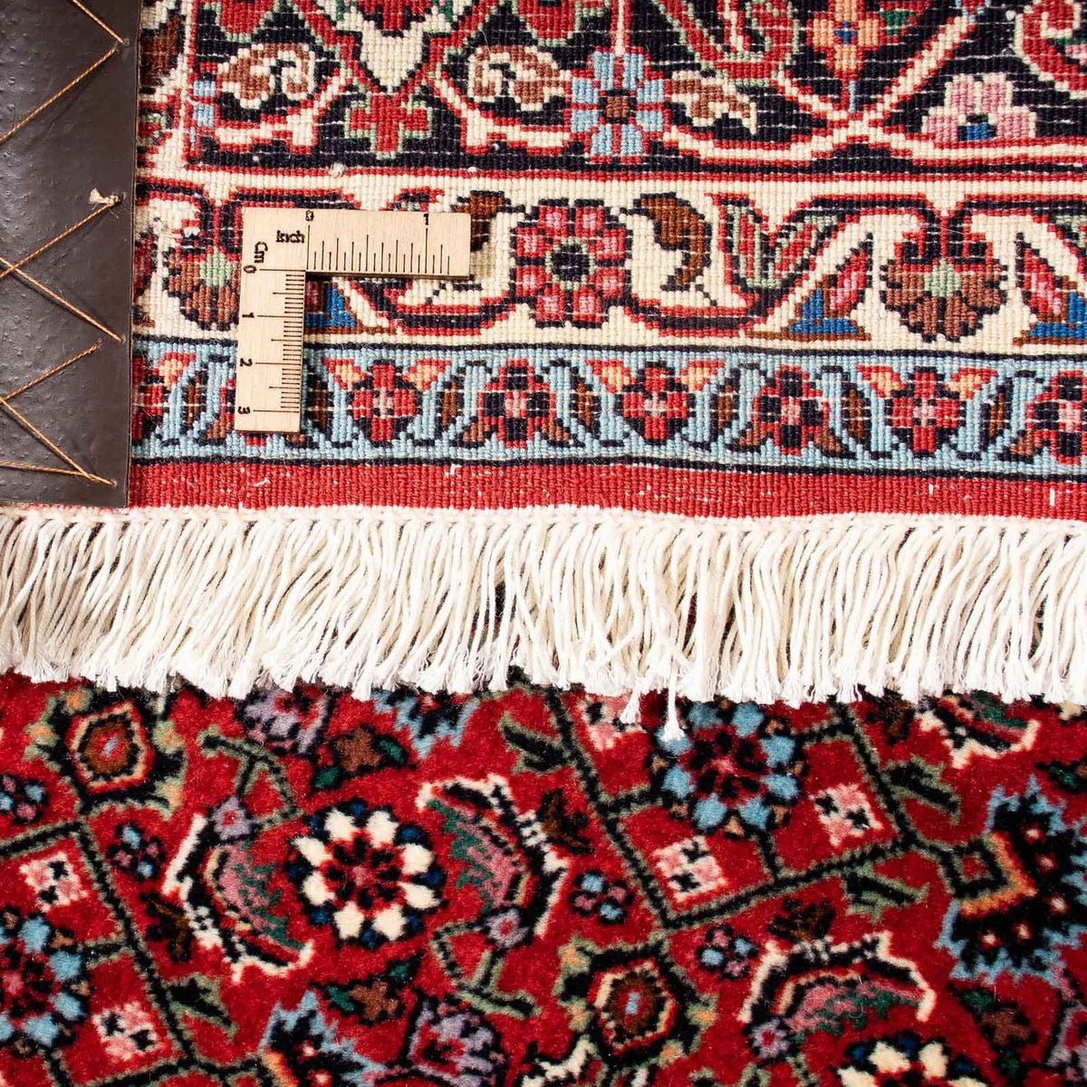 Persisk tæppe - Bijar - 231 x 170 cm - mørkerød