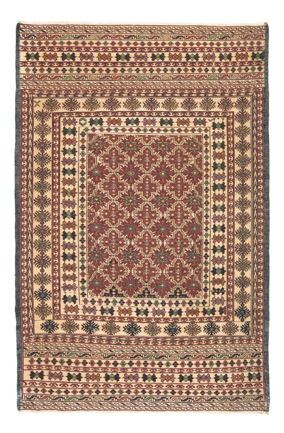 Kelim-tæppe - orientalsk - 138 x 92 cm - flerfarvet