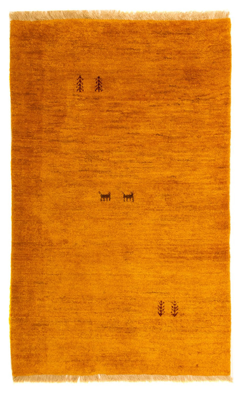 Gabbeh-tæppe - Persisk - 132 x 86 cm - guld