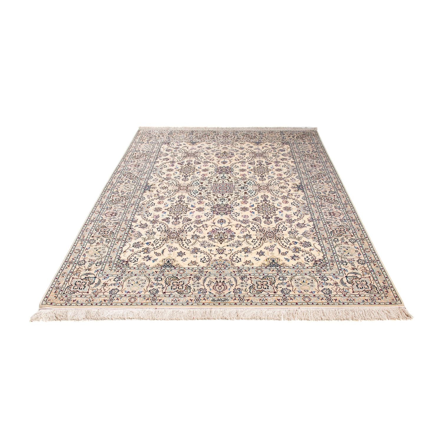 Persisk tæppe - Nain - Premium - 218 x 154 cm - beige