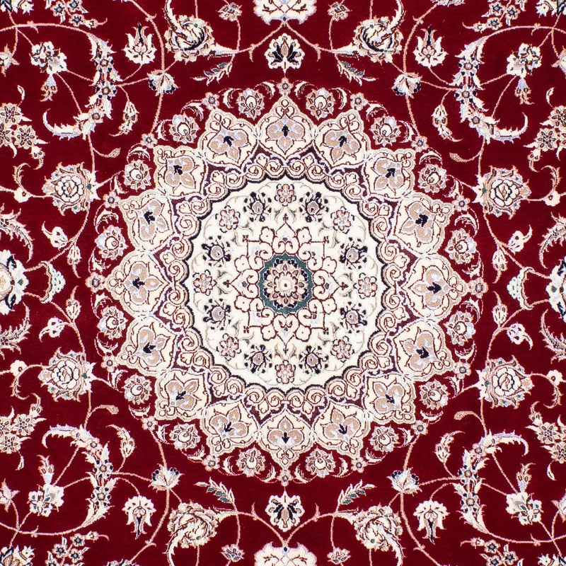 Persisk tæppe - Nain - Premium - 227 x 153 cm - mørkerød