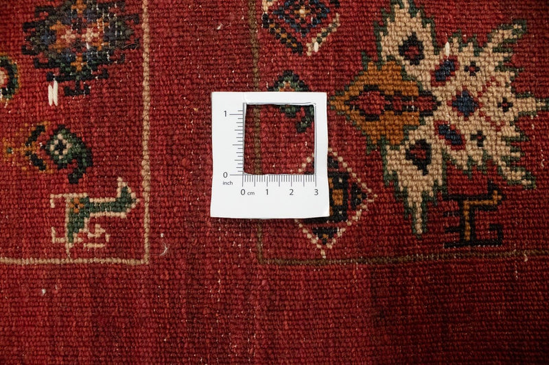 Gabbeh-tæppe - Kashkuli Persisk - 214 x 145 cm - mørkerød