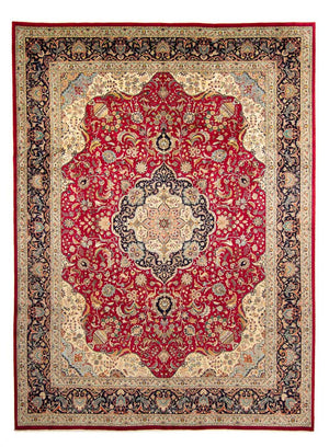 Persisk tæppe - Tabriz - 395 x 305 cm - rød