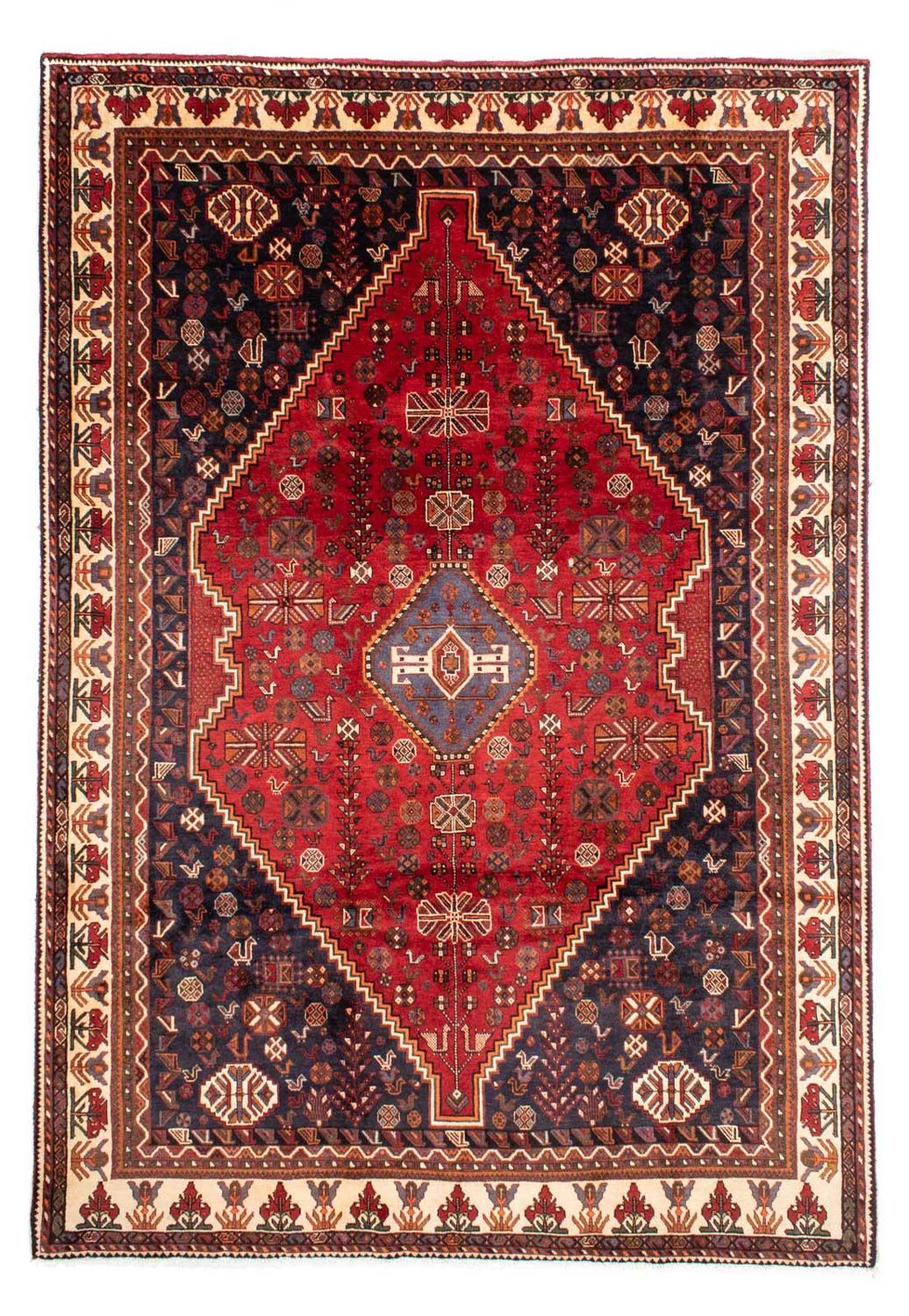 Persisk tæppe - Nomadisk - 312 x 216 cm - mørkerød
