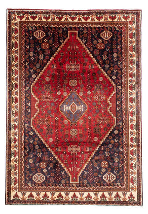 Persisk tæppe - Nomadisk - 312 x 216 cm - mørkerød