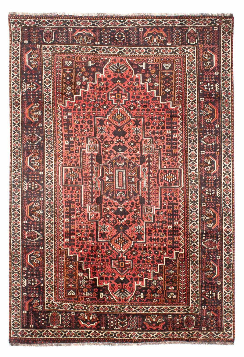 Persisk tæppe - Nomadisk - 310 x 213 cm - lysrød