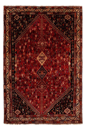Persisk tæppe - Nomadisk - 315 x 216 cm - mørkerød
