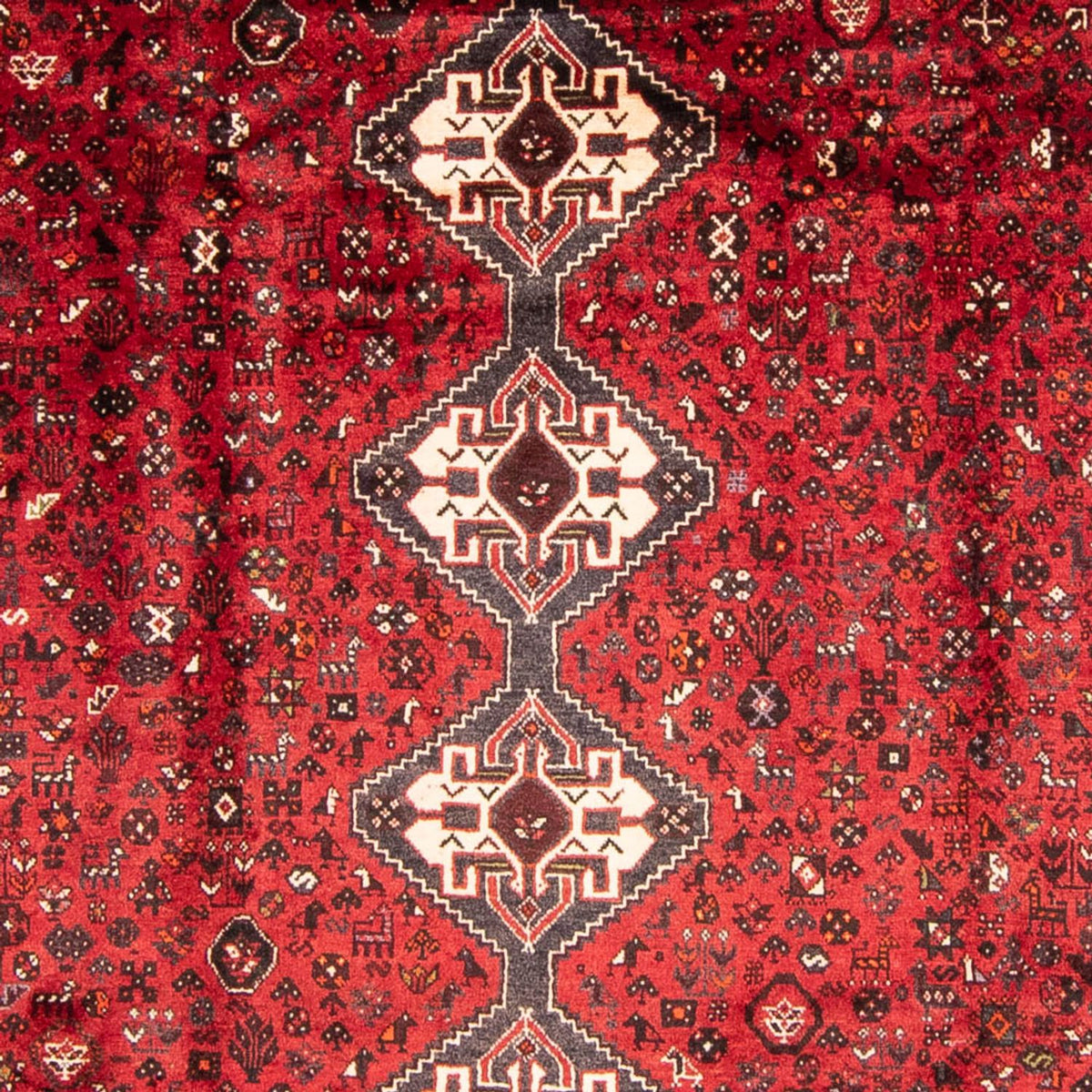 Persisk tæppe - Nomadisk - 320 x 235 cm - mørkerød