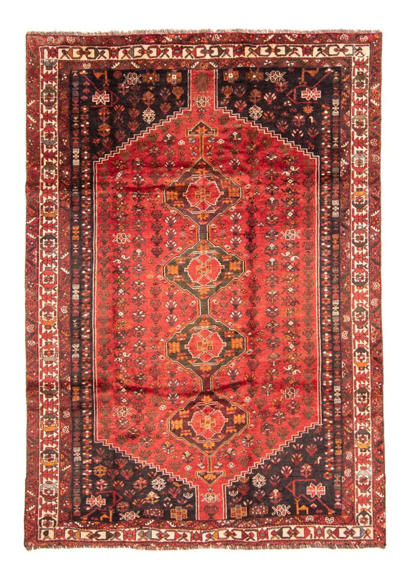 Persisk tæppe - Nomadisk - 310 x 225 cm - mørkerød