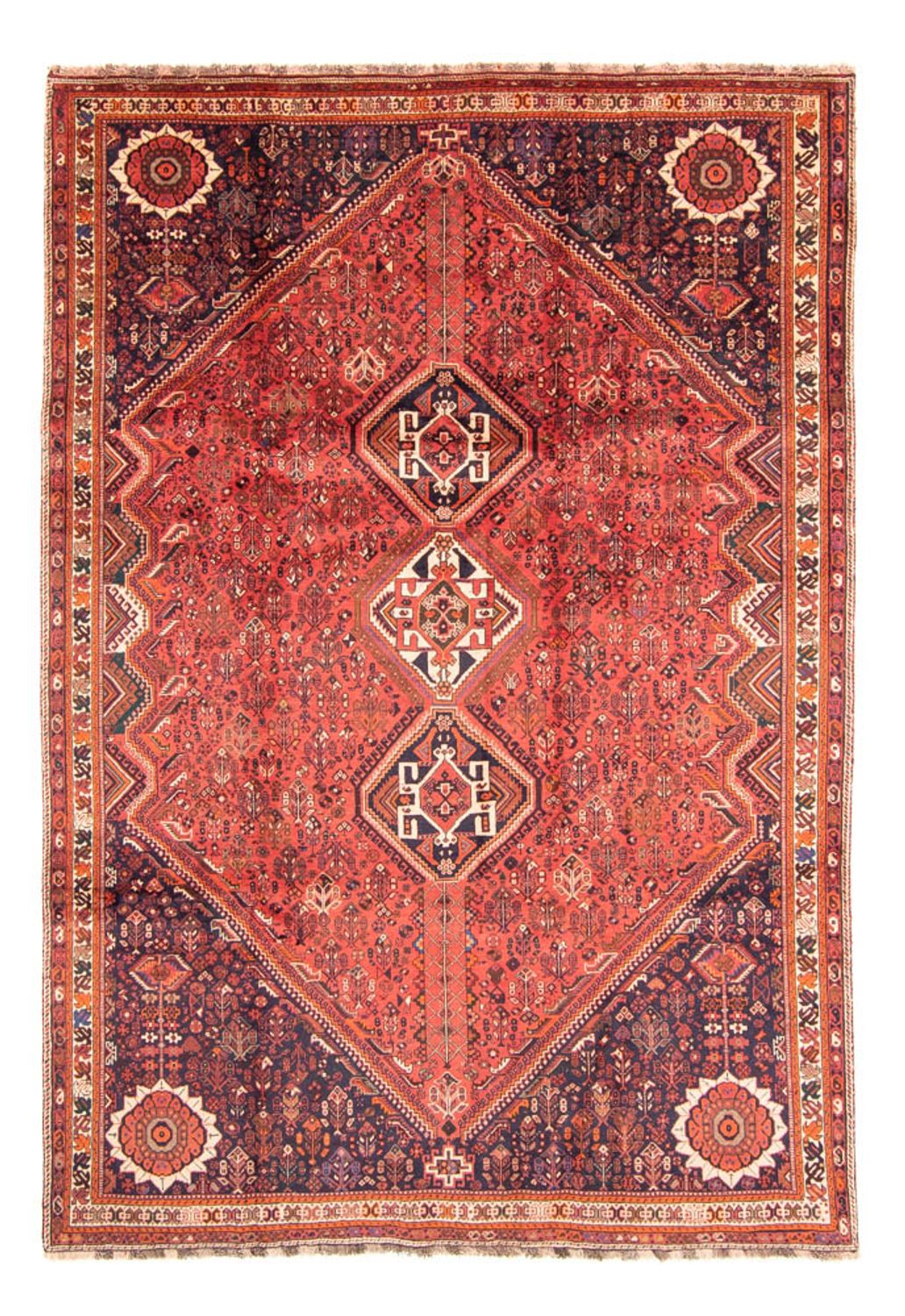 Persisk tæppe - Nomadisk - 315 x 220 cm - mørkerød