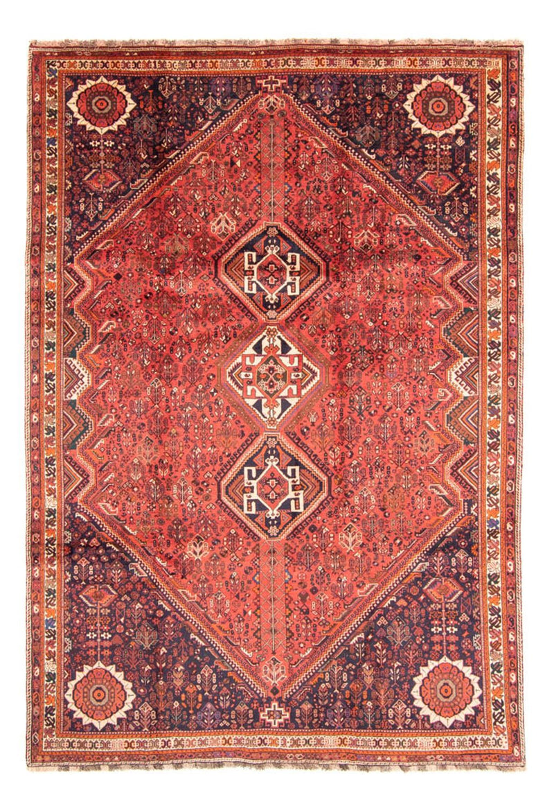 Persisk tæppe - Nomadisk - 315 x 220 cm - mørkerød
