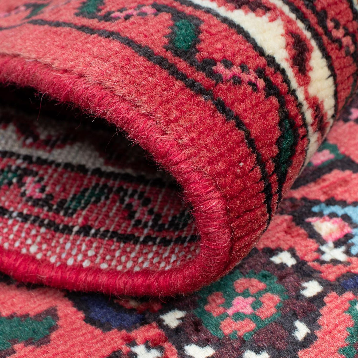 Løber Persisk tæppe - Nomadisk - 195 x 70 cm - mørkerød