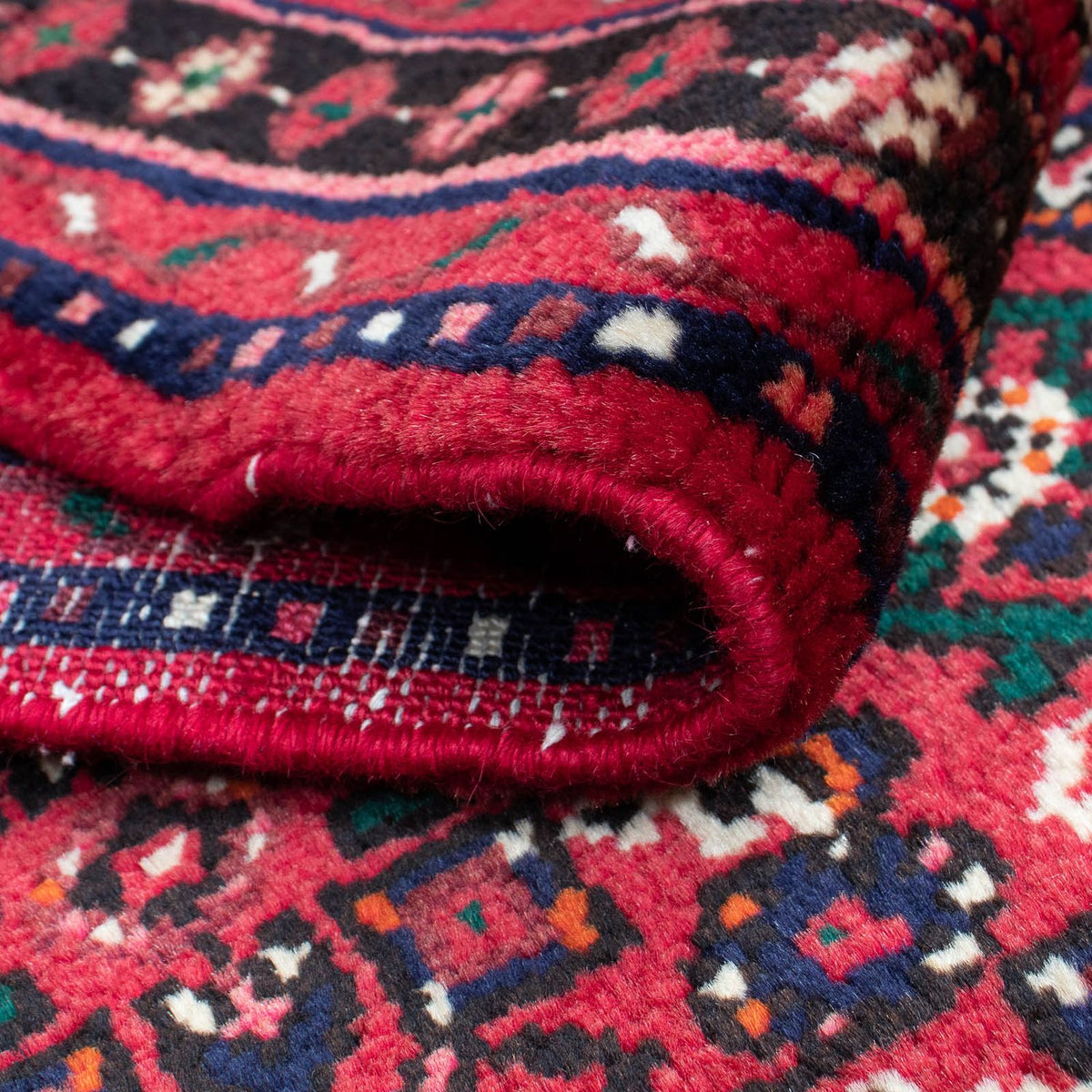 Løber Persisk tæppe - Nomadisk - 200 x 80 cm - mørkerød