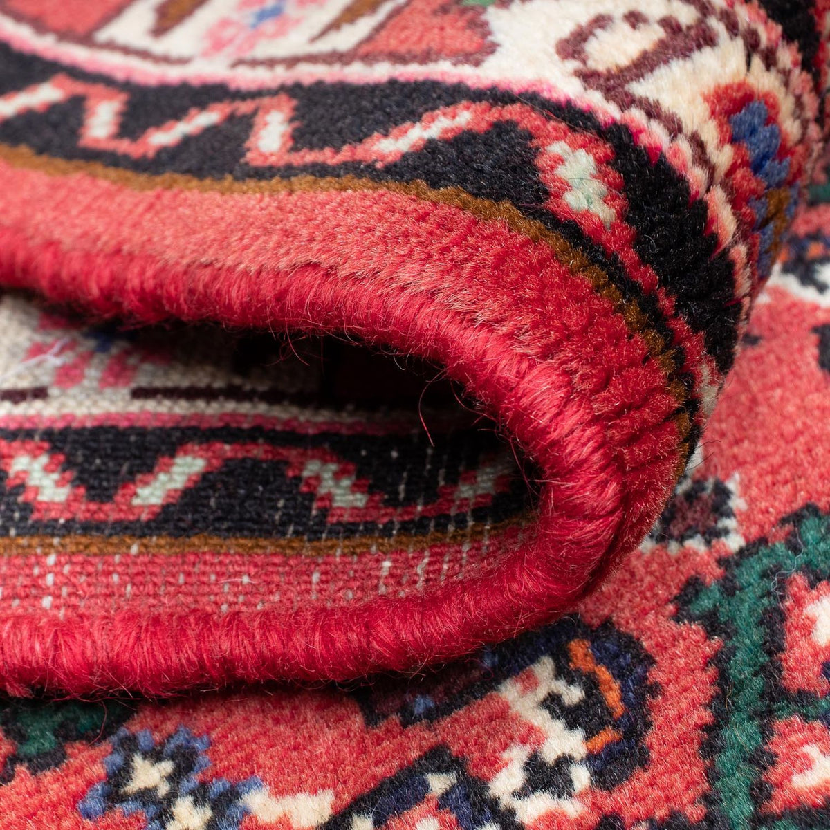 Løber Persisk tæppe - Nomadisk - 200 x 66 cm - mørkerød