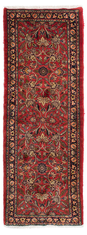 Løber Persisk tæppe - Nomadisk - 220 x 80 cm - mørkerød
