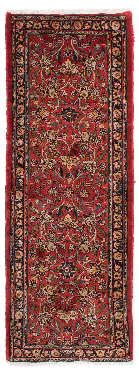 Løber Persisk tæppe - Nomadisk - 220 x 80 cm - mørkerød