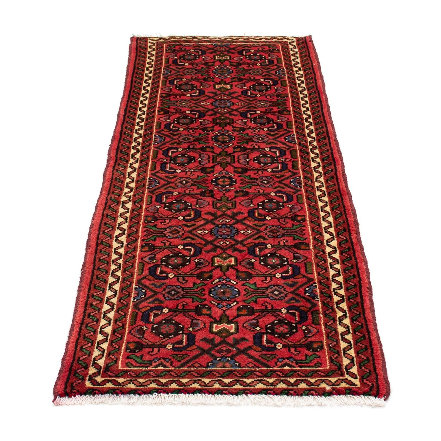 Løber Persisk tæppe - Nomadisk - 188 x 65 cm - mørkerød