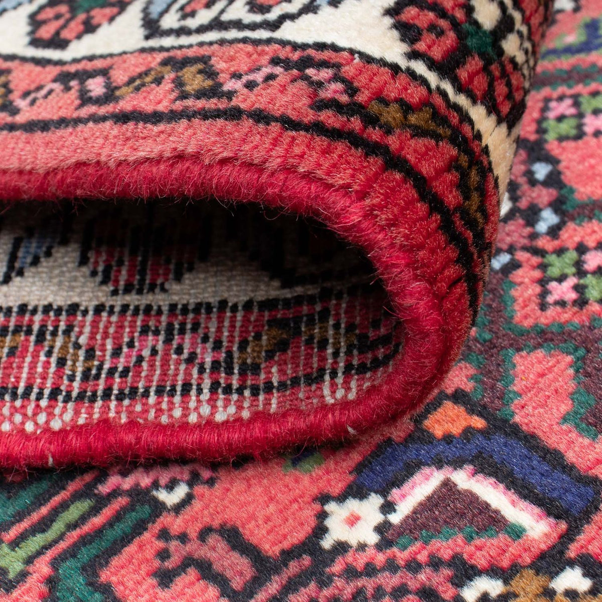 Løber Persisk tæppe - Nomadisk - 203 x 75 cm - mørkerød