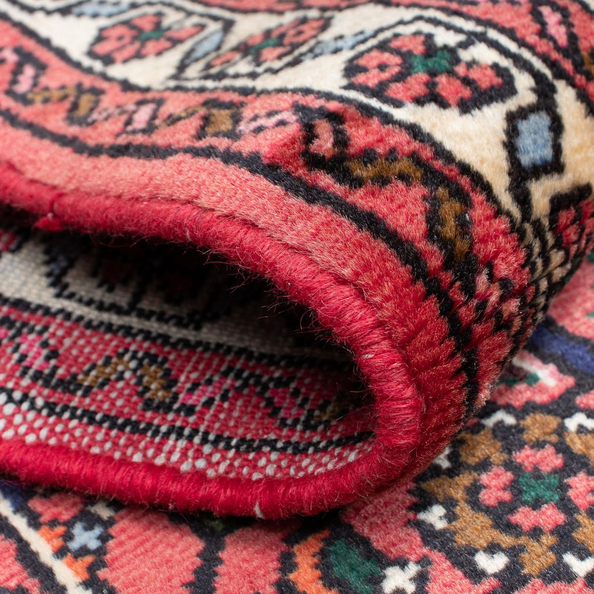 Løber Persisk tæppe - Nomadisk - 200 x 70 cm - mørkerød