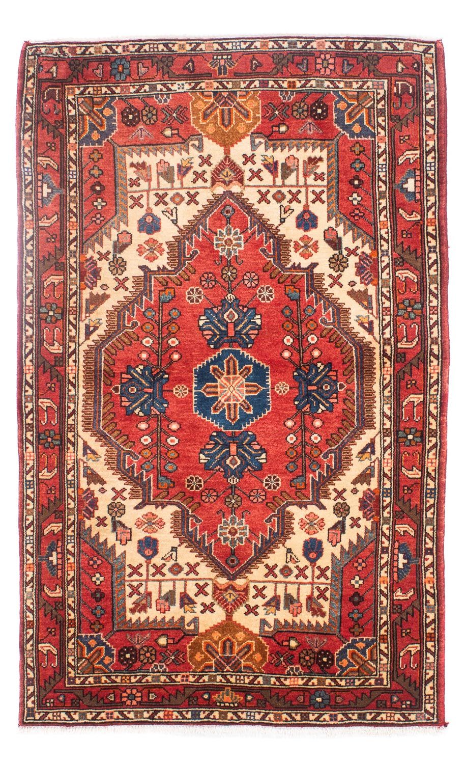 Persisk tæppe - Nomadisk - 178 x 110 cm - mørkerød