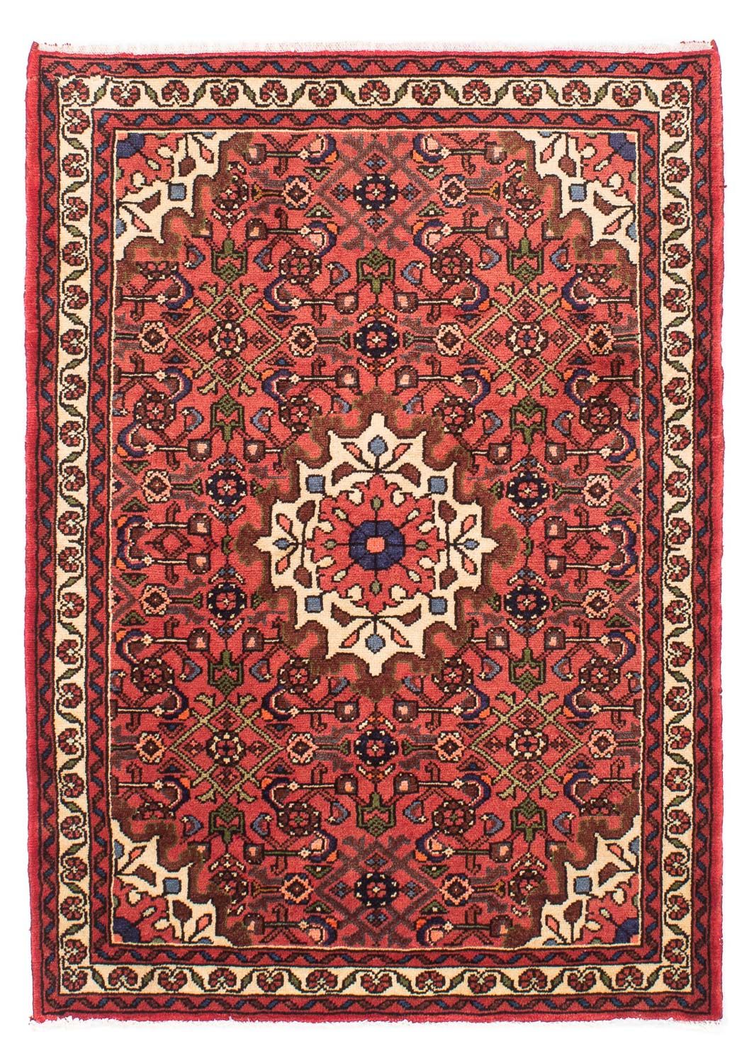 Persisk tæppe - Nomadisk - 147 x 100 cm - mørkerød