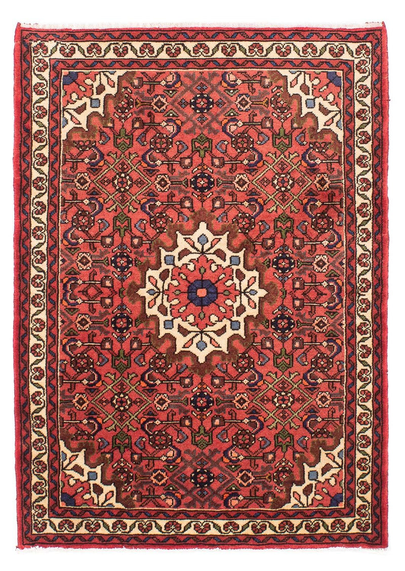 Persisk tæppe - Nomadisk - 147 x 100 cm - mørkerød