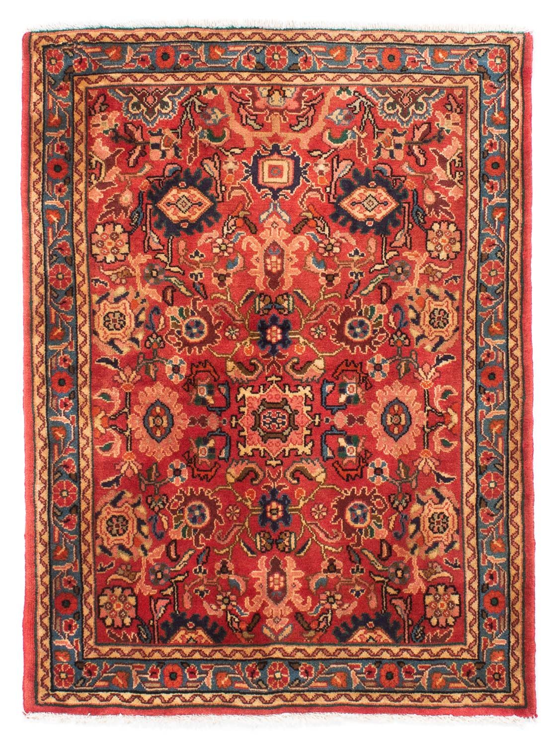 Persisk tæppe - Nomadisk - 143 x 110 cm - mørkerød