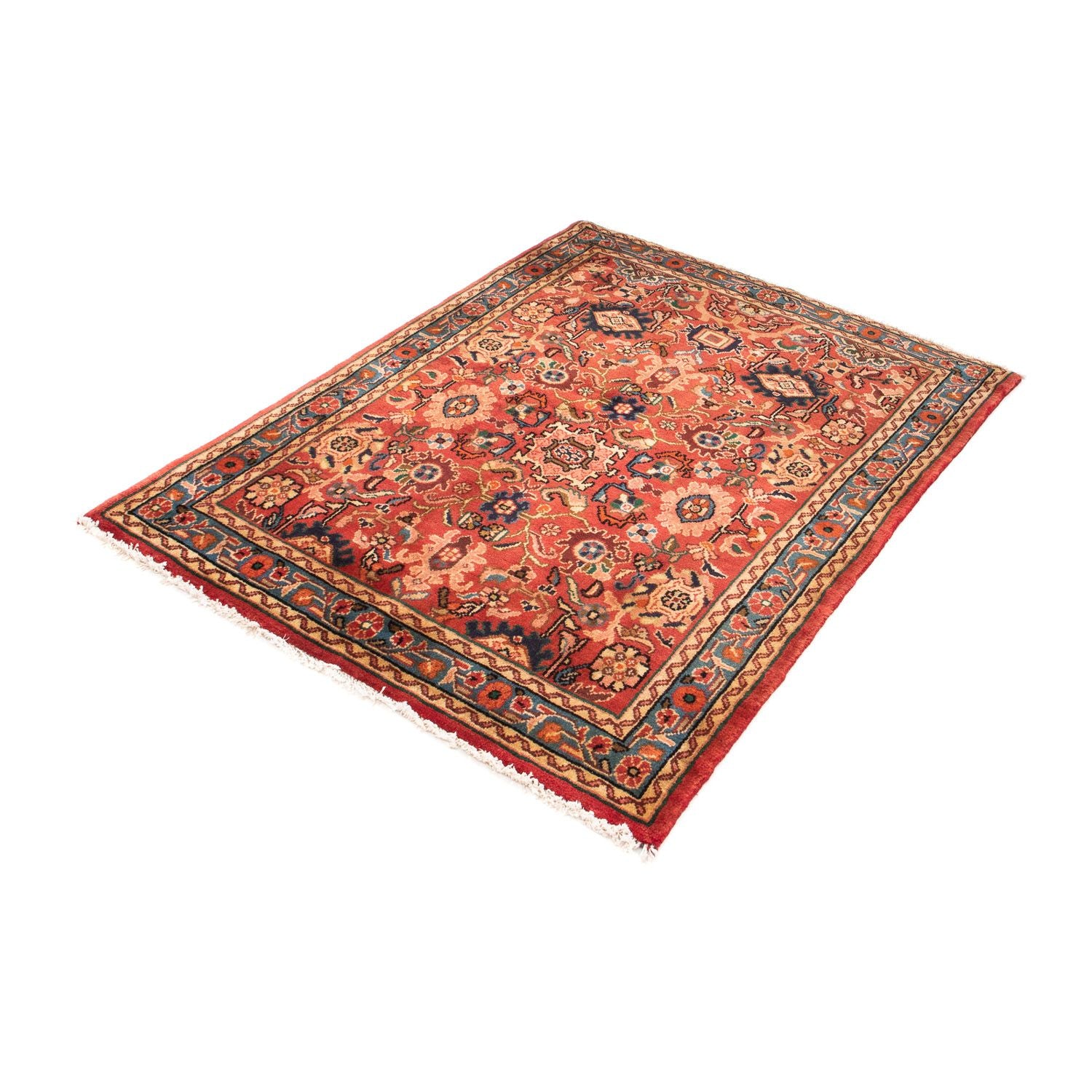 Persisk tæppe - Nomadisk - 143 x 110 cm - mørkerød