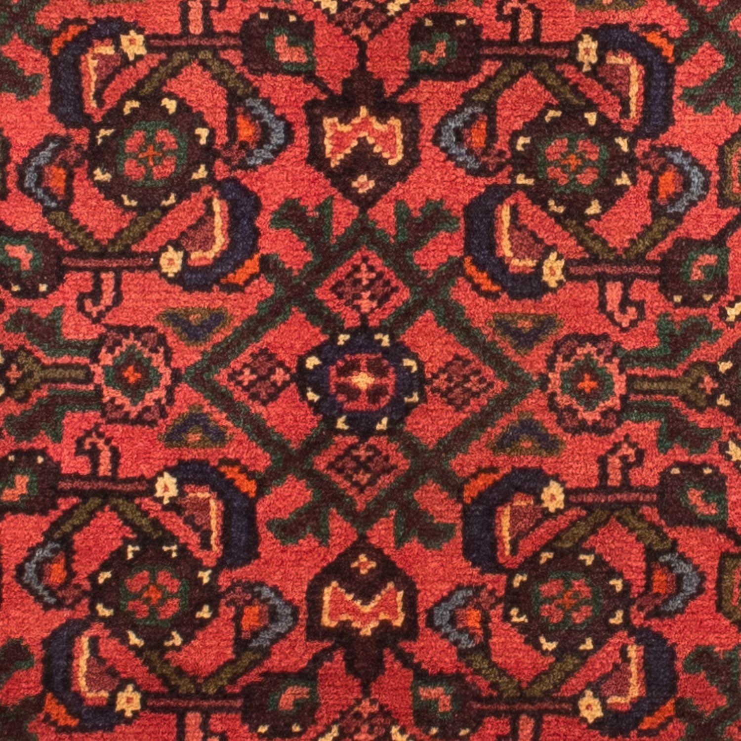 Persisk tæppe - Nomadisk - 160 x 115 cm - mørkerød