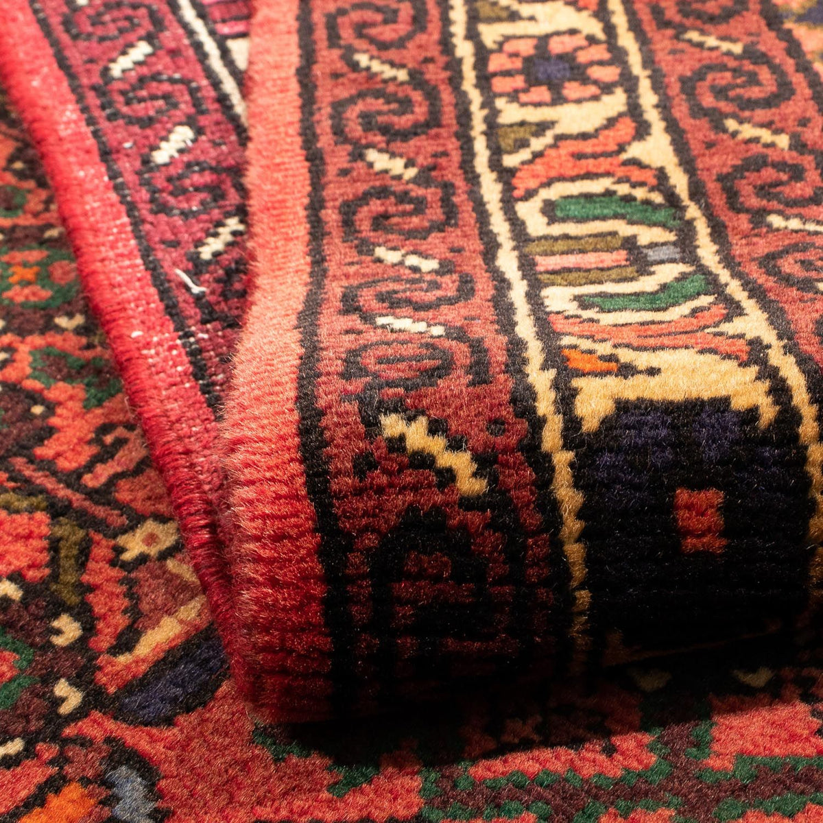 Persisk tæppe - Nomadisk - 160 x 115 cm - mørkerød