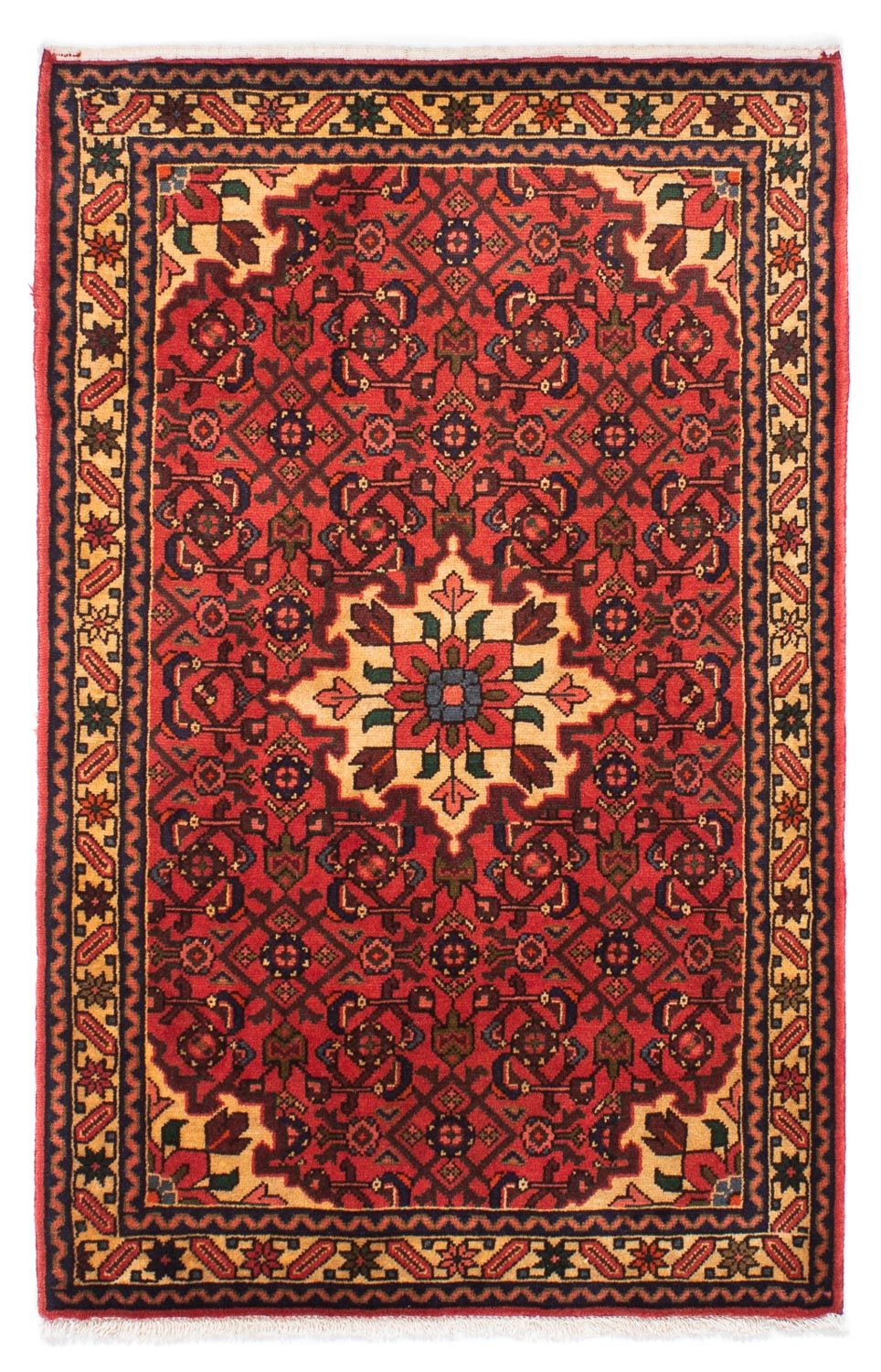 Persisk tæppe - Nomadisk - 156 x 106 cm - mørkerød