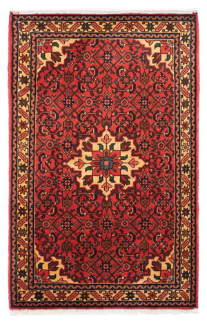 Persisk tæppe - Nomadisk - 156 x 106 cm - mørkerød