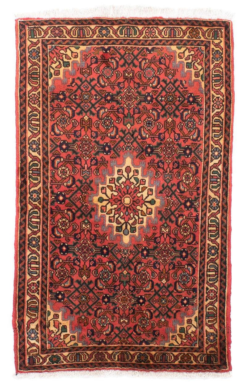 Persisk tæppe - Nomadisk - 160 x 100 cm - mørkerød