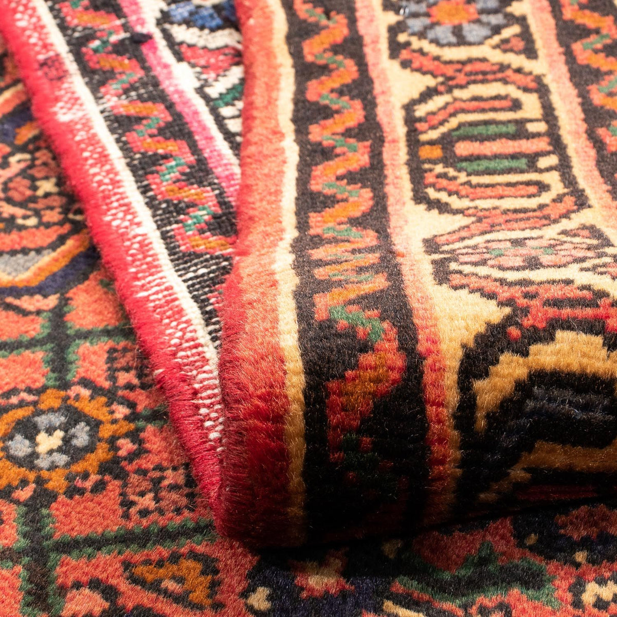 Persisk tæppe - Nomadisk - 160 x 100 cm - mørkerød