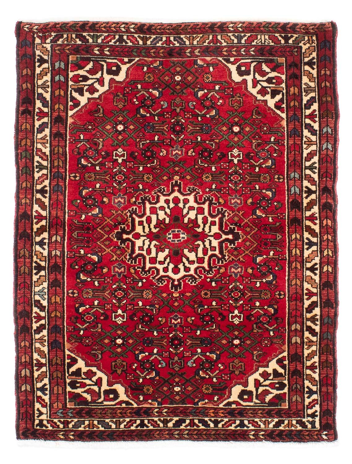 Persisk tæppe - Nomadisk - 160 x 115 cm - mørkerød