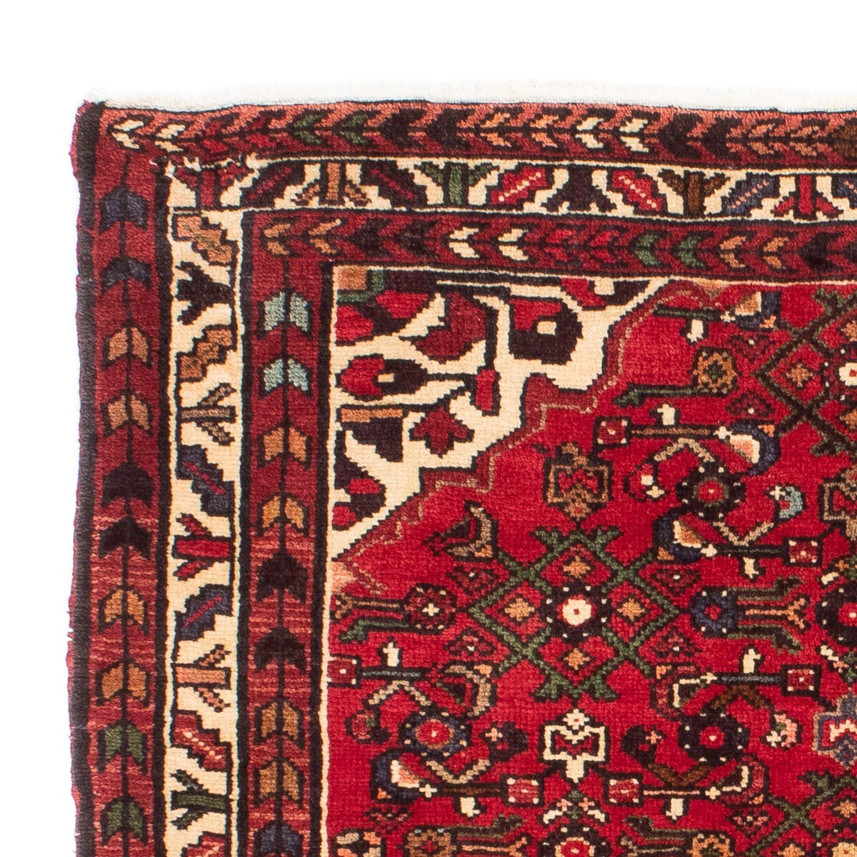 Persisk tæppe - Nomadisk - 160 x 115 cm - mørkerød